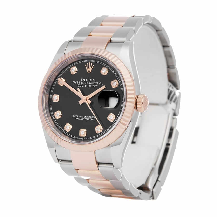 Rolex Datejust 126231 Black With Diamond Dial Replica - Elite Watch Atelier