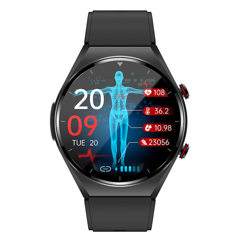 Slimme Gezondheidsmonitor Smartwatch met EKG, HRV en Bloeddrukmeting - Compact en Gebruiksvriendelijk