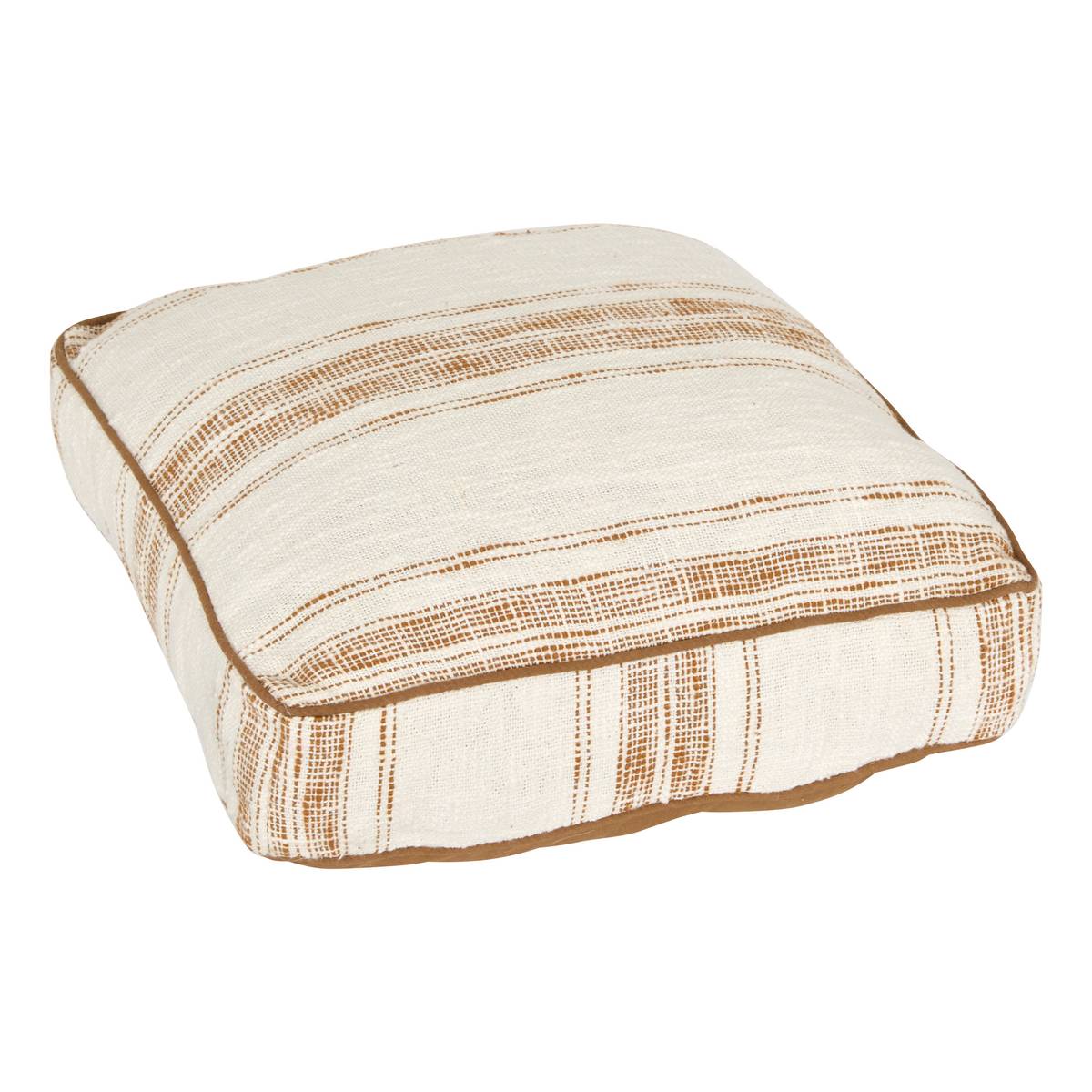 Floor Cushion "Sienna" Beige linen, 48x48 cm