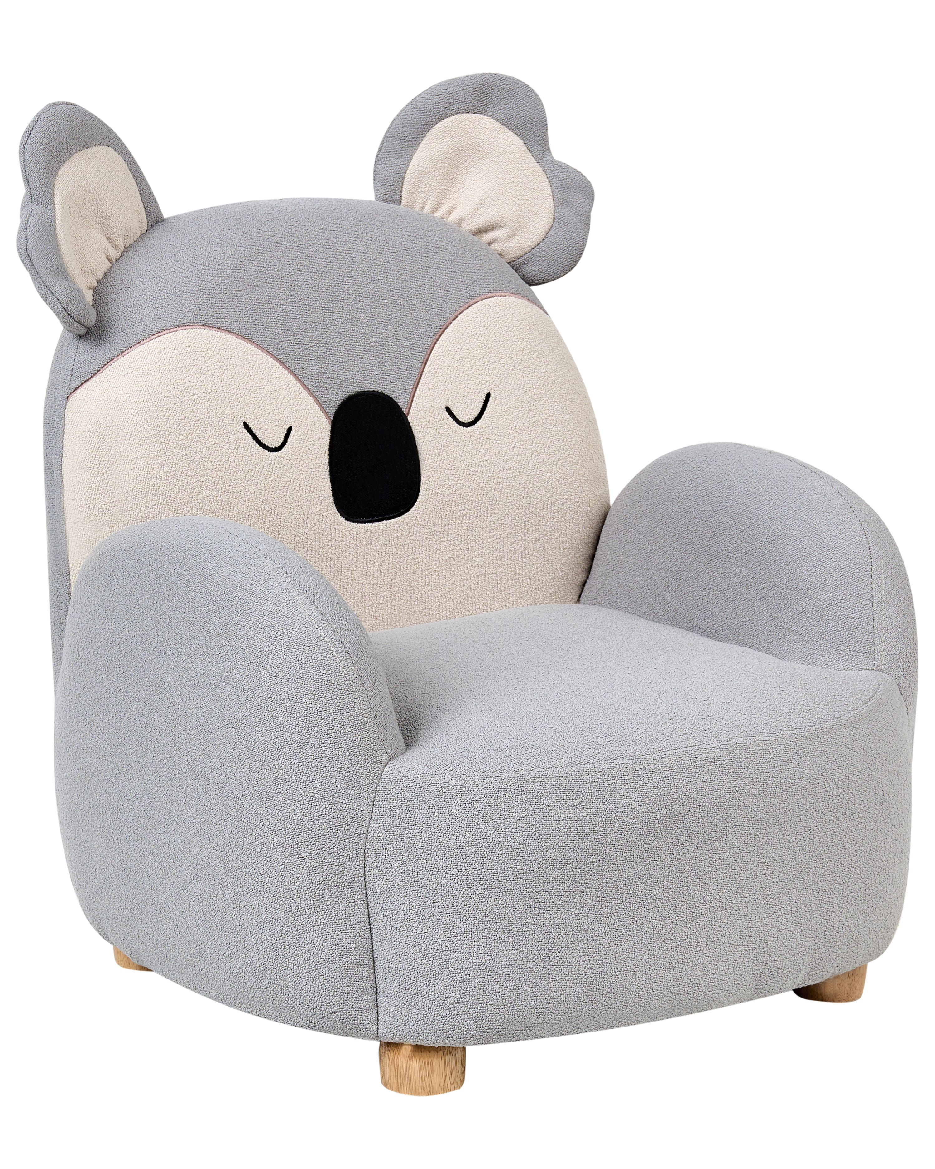 Kids Armchair Koala HERVIK Fabric Grey