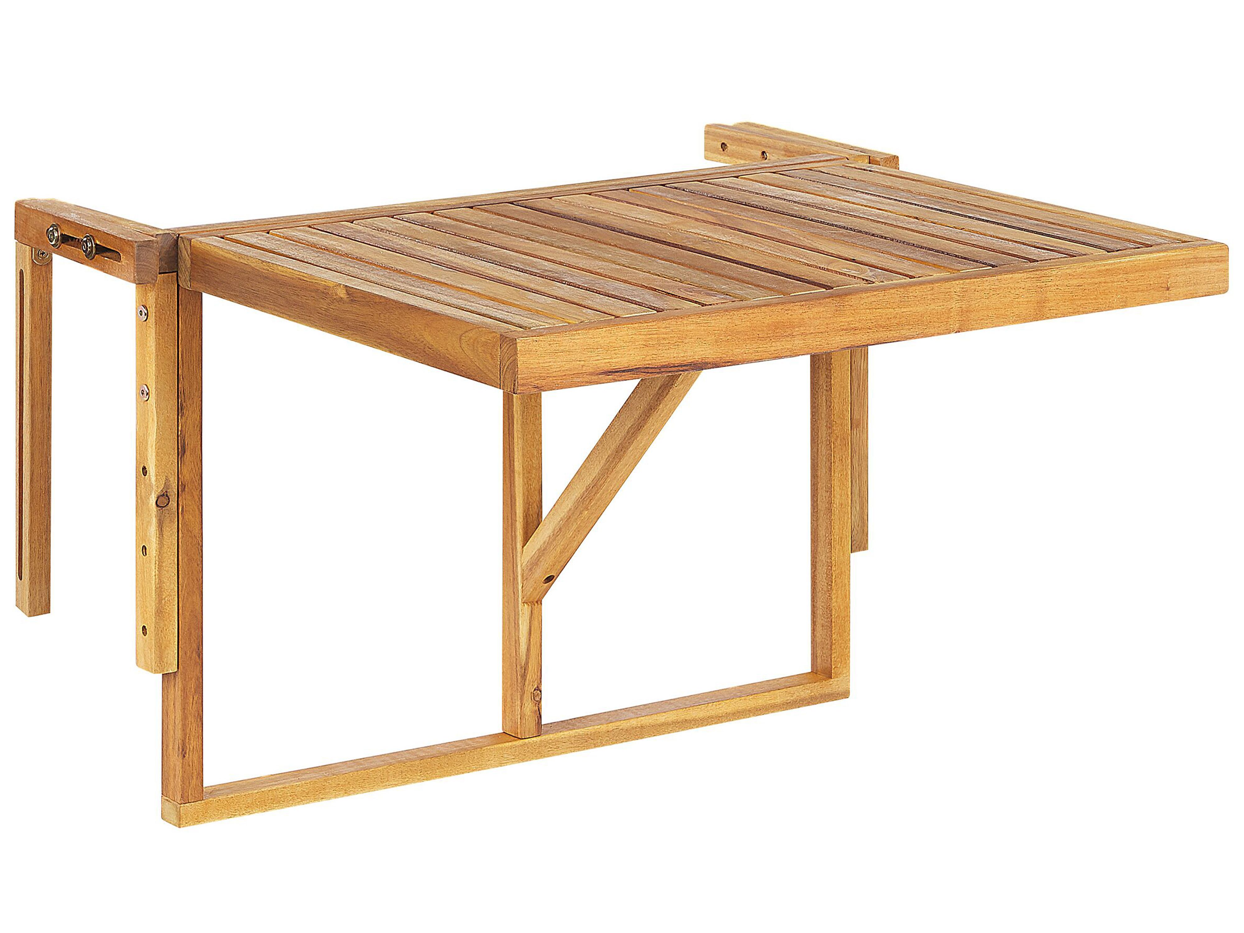 Balcony Table UDINE 70 cm 69 cm Acacia Wood Brown