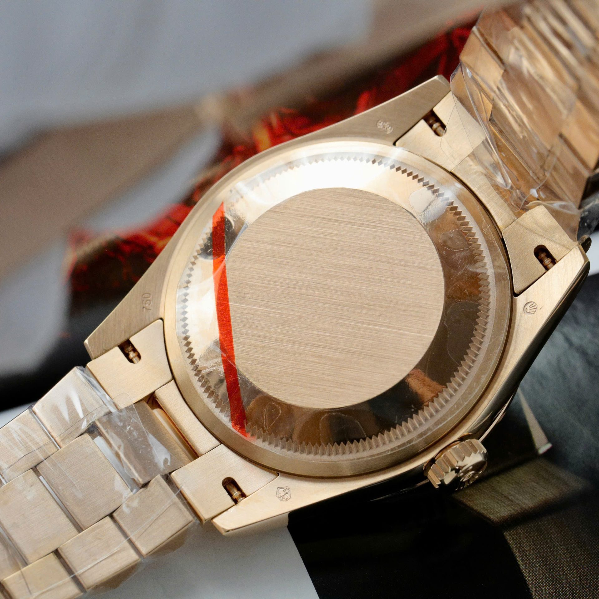 Rolex Day-Date 128235 Dial Aventurine Replica Watch Custom Gold Wrapped 36mm - Elite Watch Atelier