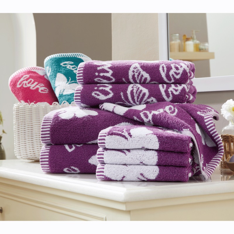 Color Connection 8-Piece Butterfly Towel Set - MIDNIGHT VELVET CATALOG