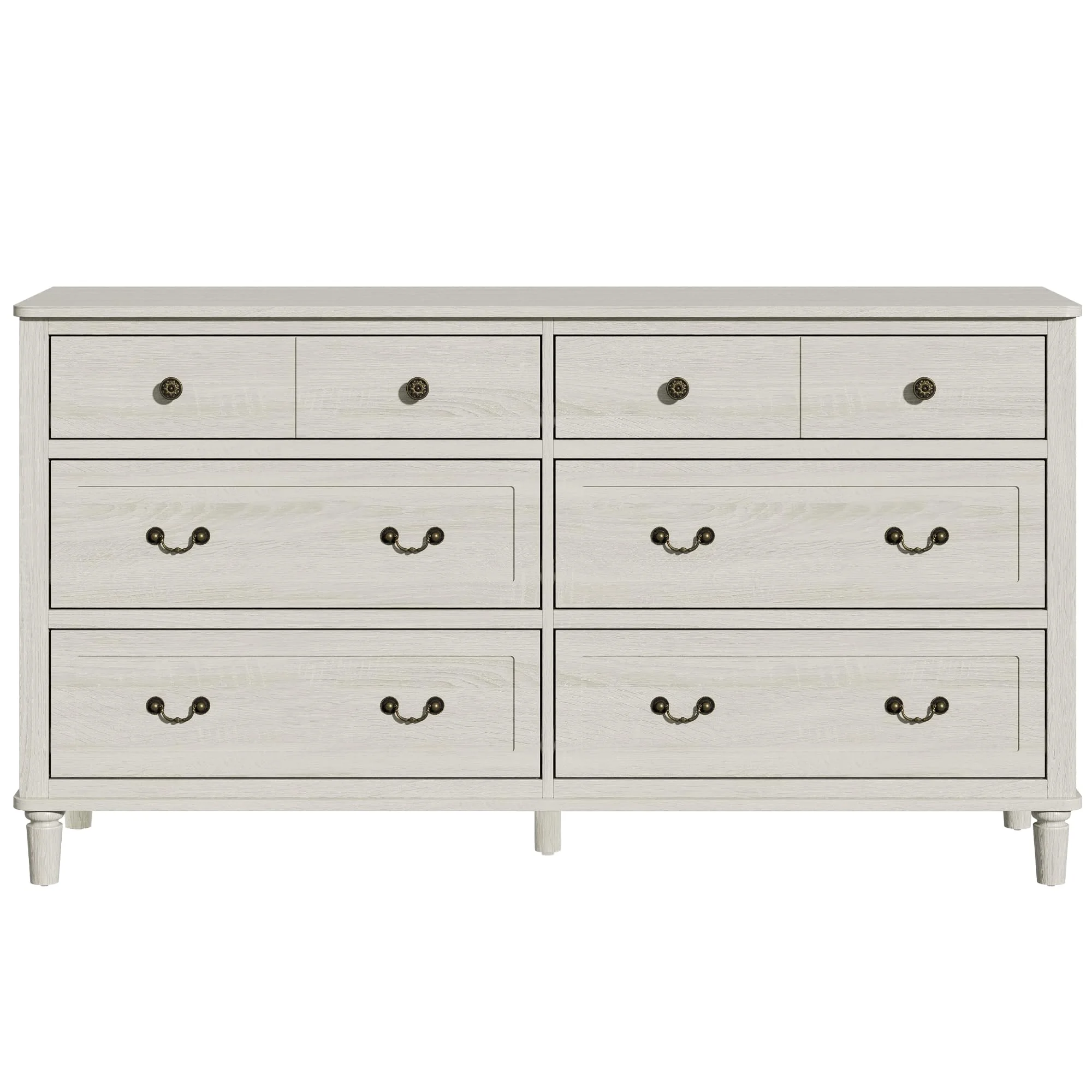 May Color Large White 3 Drawer Dresser Set of 2 with Fluted Panel, Modern Chest of Drawers with Silent Slide Drawers, Wood Accent Nightstand with Storage for Bedroom Living Room, Hallway - Image 76