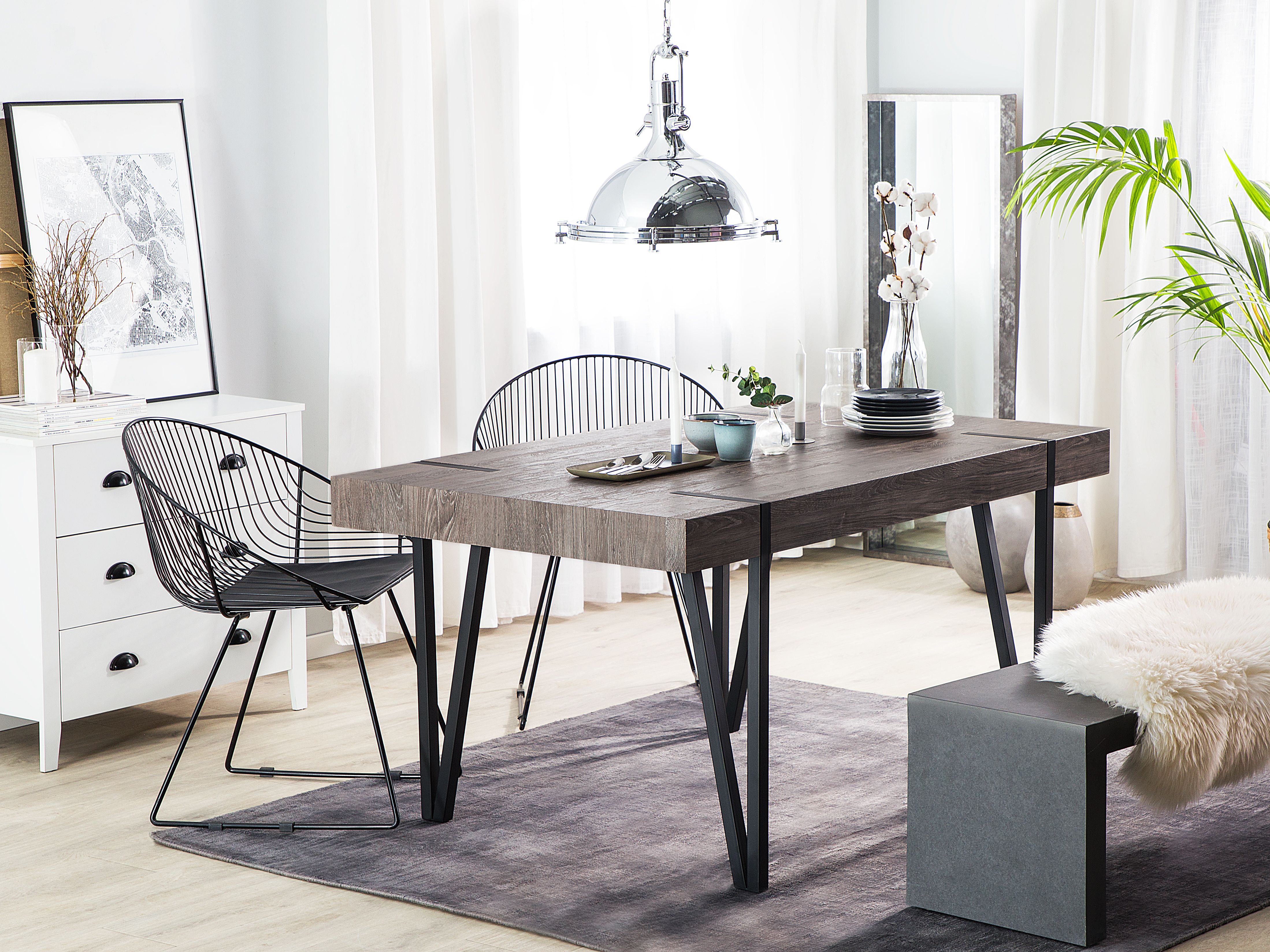 Dining Table ADENA Brown 180 cm 90 cm