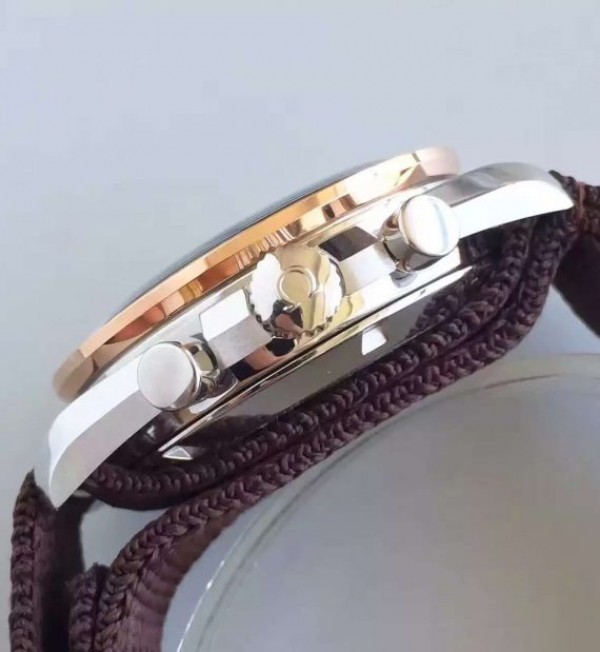Replica Omega Speedmaster Moonwatch Apollo 11 45th anniversary Limited Brown Dial Nylon Strap - Top club