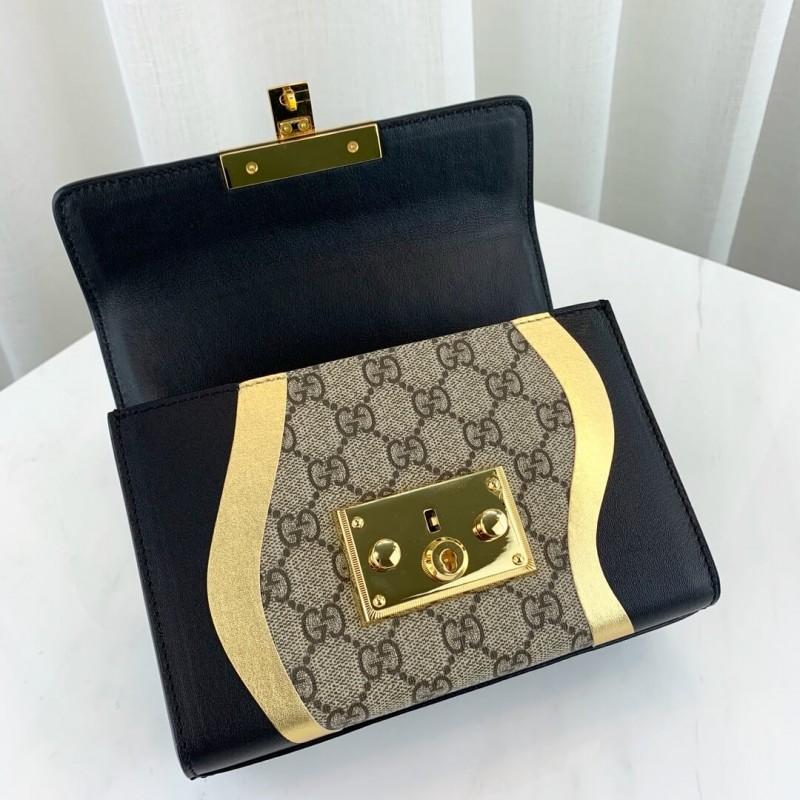 Replica Gucci Padlock Small Gg Shoulder Bag 432182 Black1:1High-quality replica