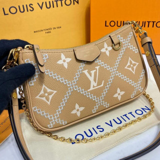 Louis Vuitton Monogram Empreinte Easy Pouch On Strap Arizona Beige1:1High-quality replica