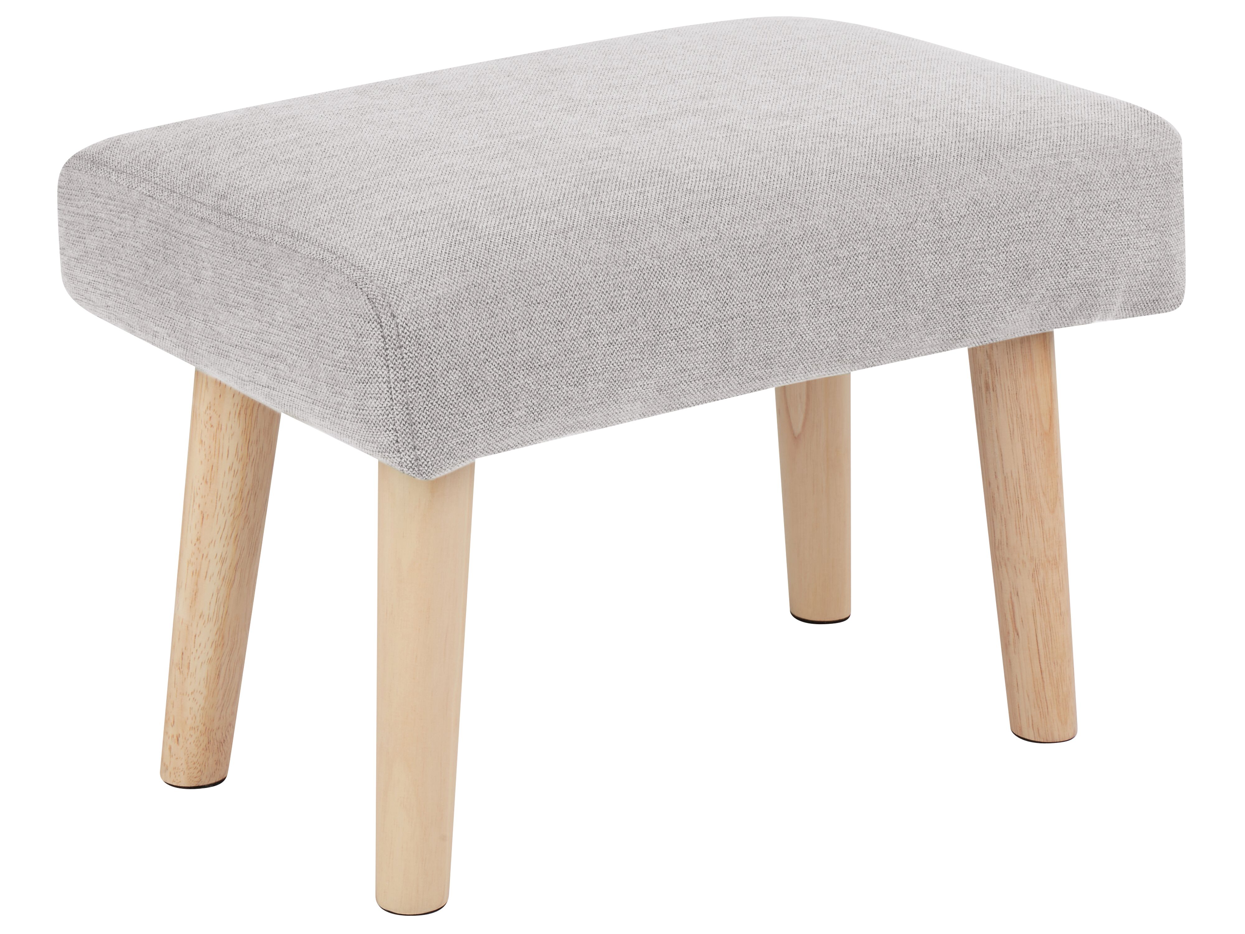 Footstool TAKOMA II Fabric Light Grey