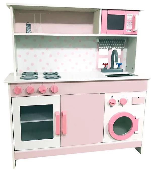 Spark. Create. Imagine. Deluxe Wooden Play Kitchen - Pink
