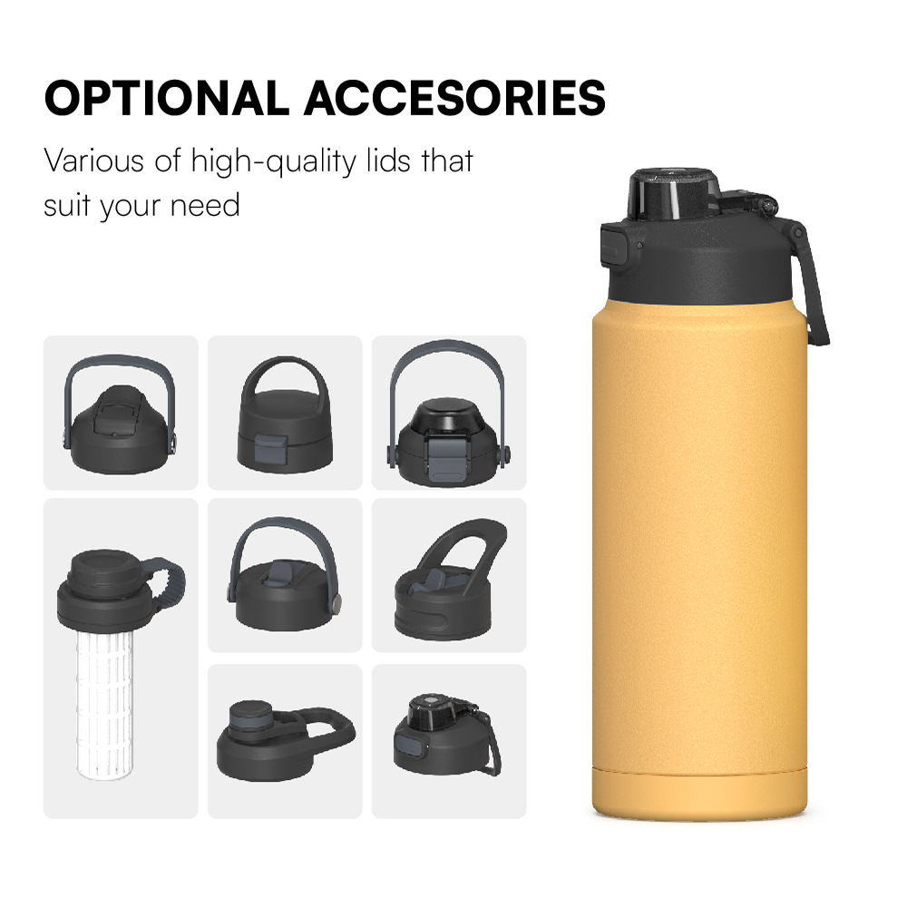 Cross-border Explosions 304 Stainless Steel Space Pot Vacuum Insulation Non-slip Silicone Bottom Lead-free Multi-lid Outdoor