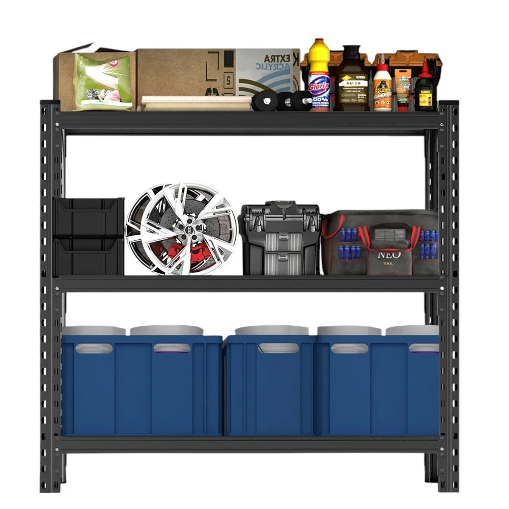 IVV 3-Tier Heavy Duty Steel Rack, 5000LBS Weight Capacity, Adjustable Metal Shelving Unit for Garage, Basement, Kitchen, Warehouse, 51.2