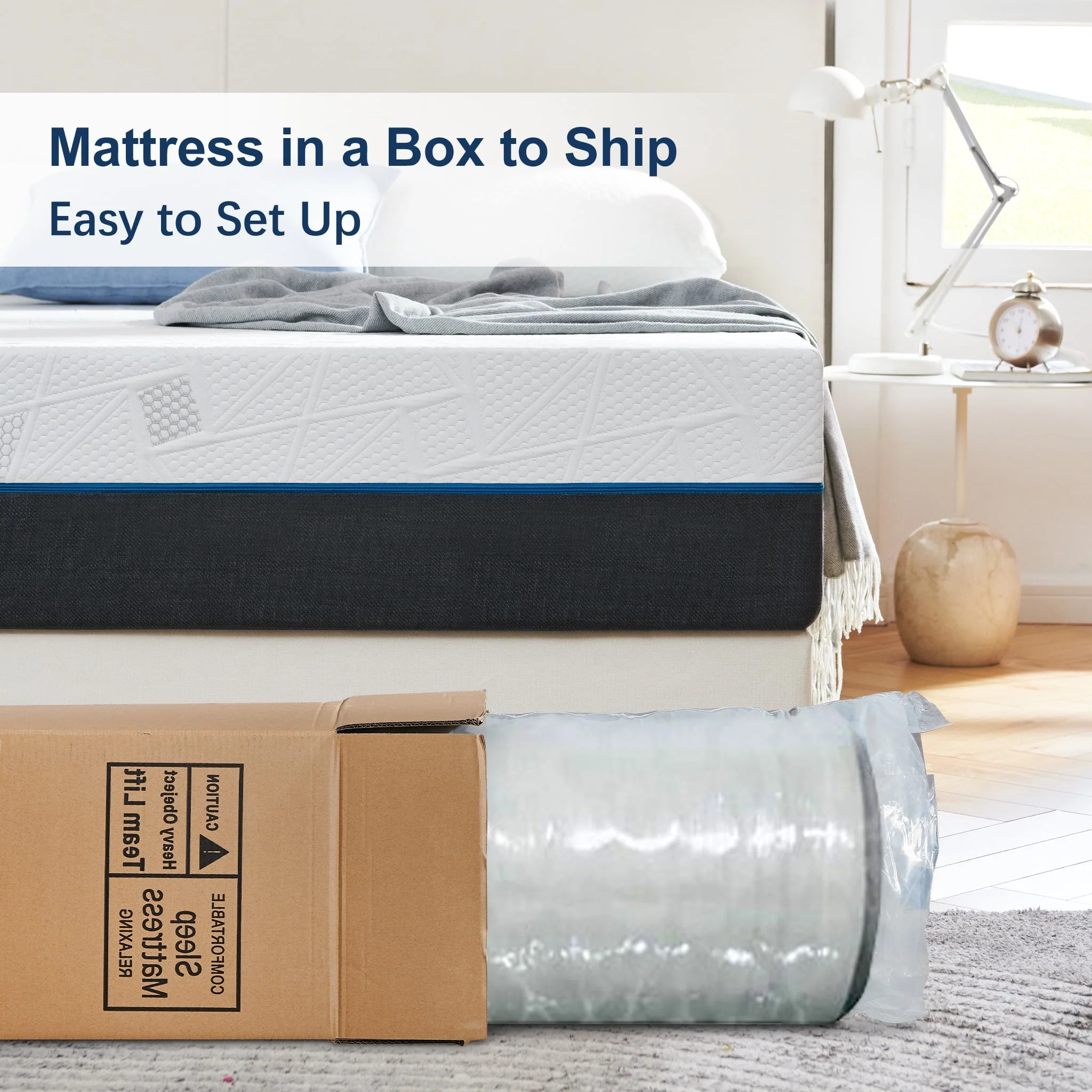 King Mattress, Madinog 12" King Size Memory Foam Mattress in a Box - Image 5