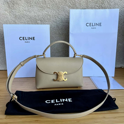 CELINE TEEN NINO soft cow leather handbag apricot