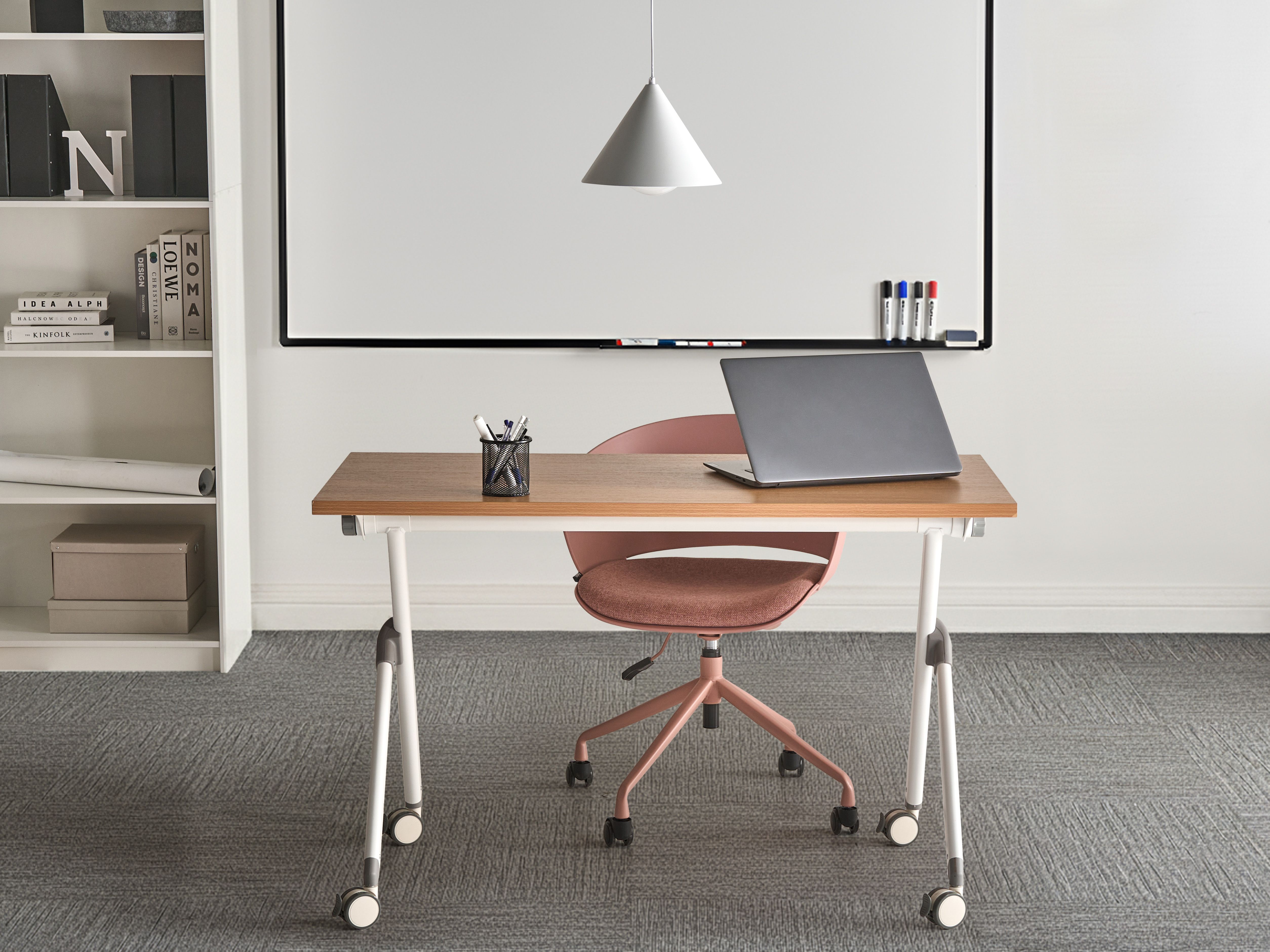 Foldable Office Desk BENDI Brown 120 cm 60 cm