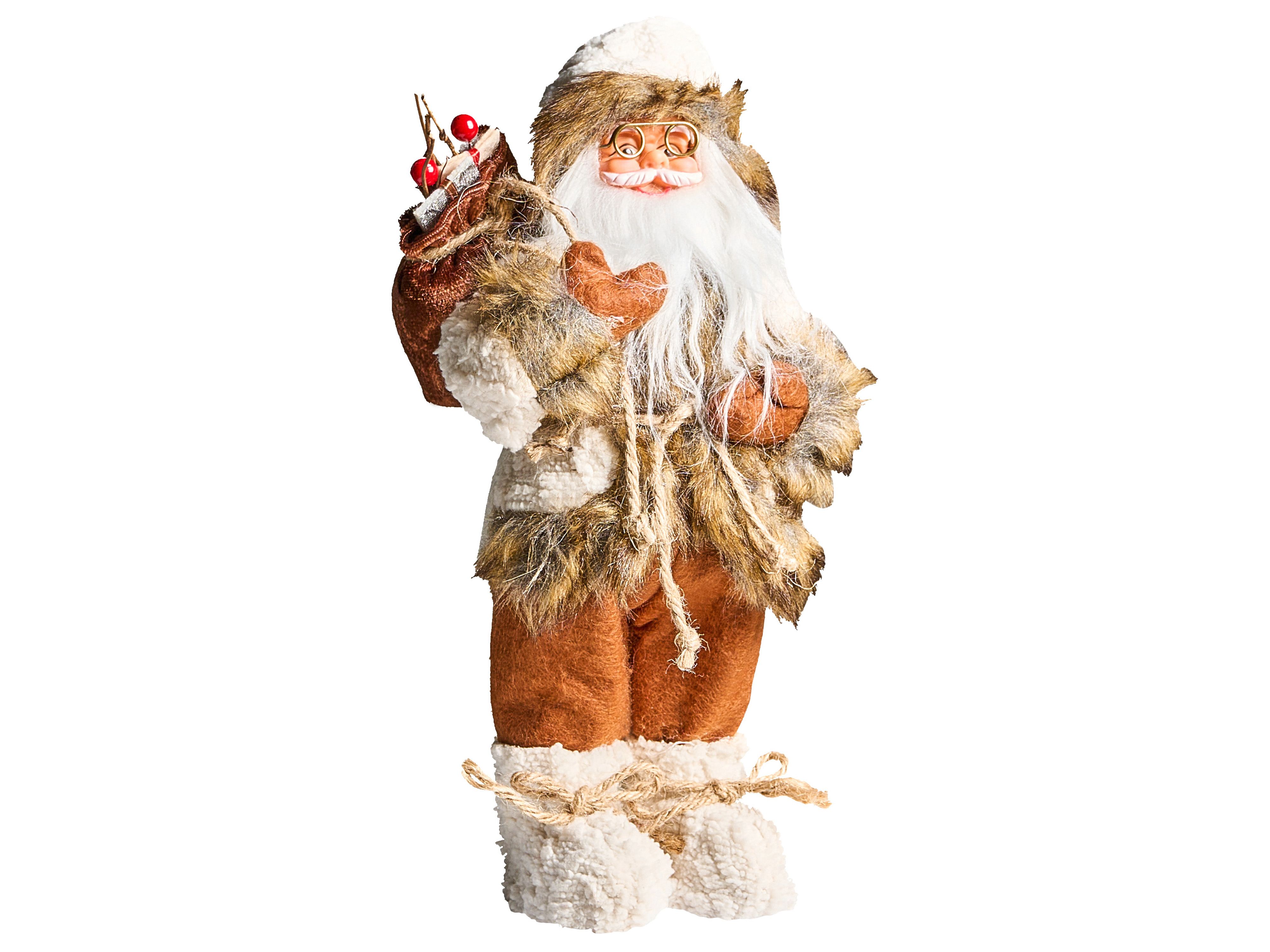 Christmas Decoration SVARTEVATNET Santa Claus 37 cm Brown/ White