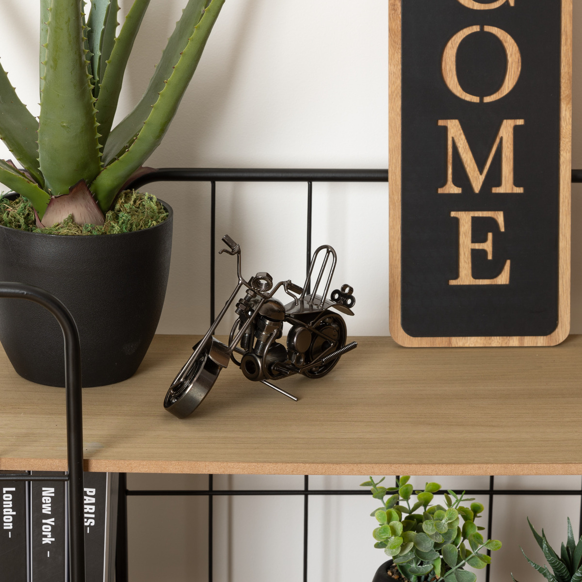 Motorbike decoration "Imran" Silver, L.20 cm