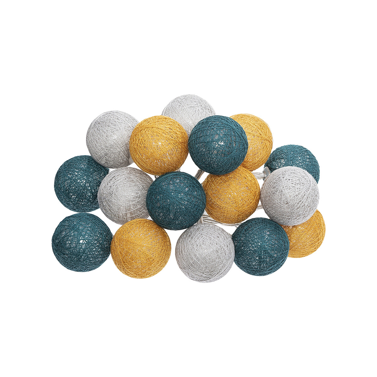 Guirlande LED &agrave; pile "City" 16 balls, L.255 cm