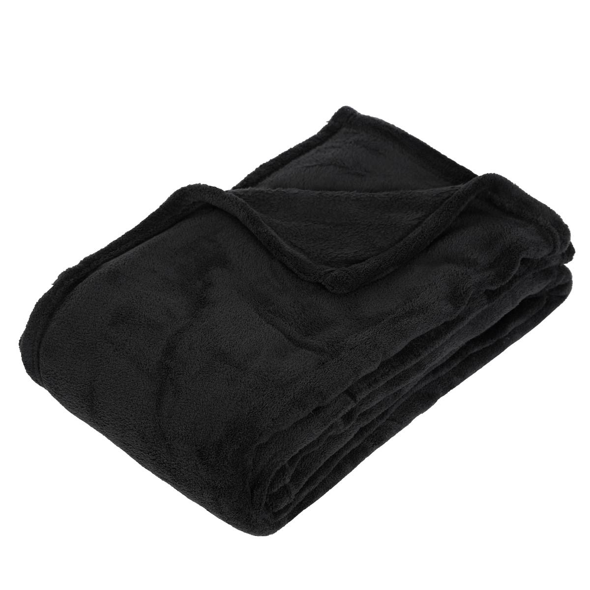 Microfibre plaid Black, 125x150 cm