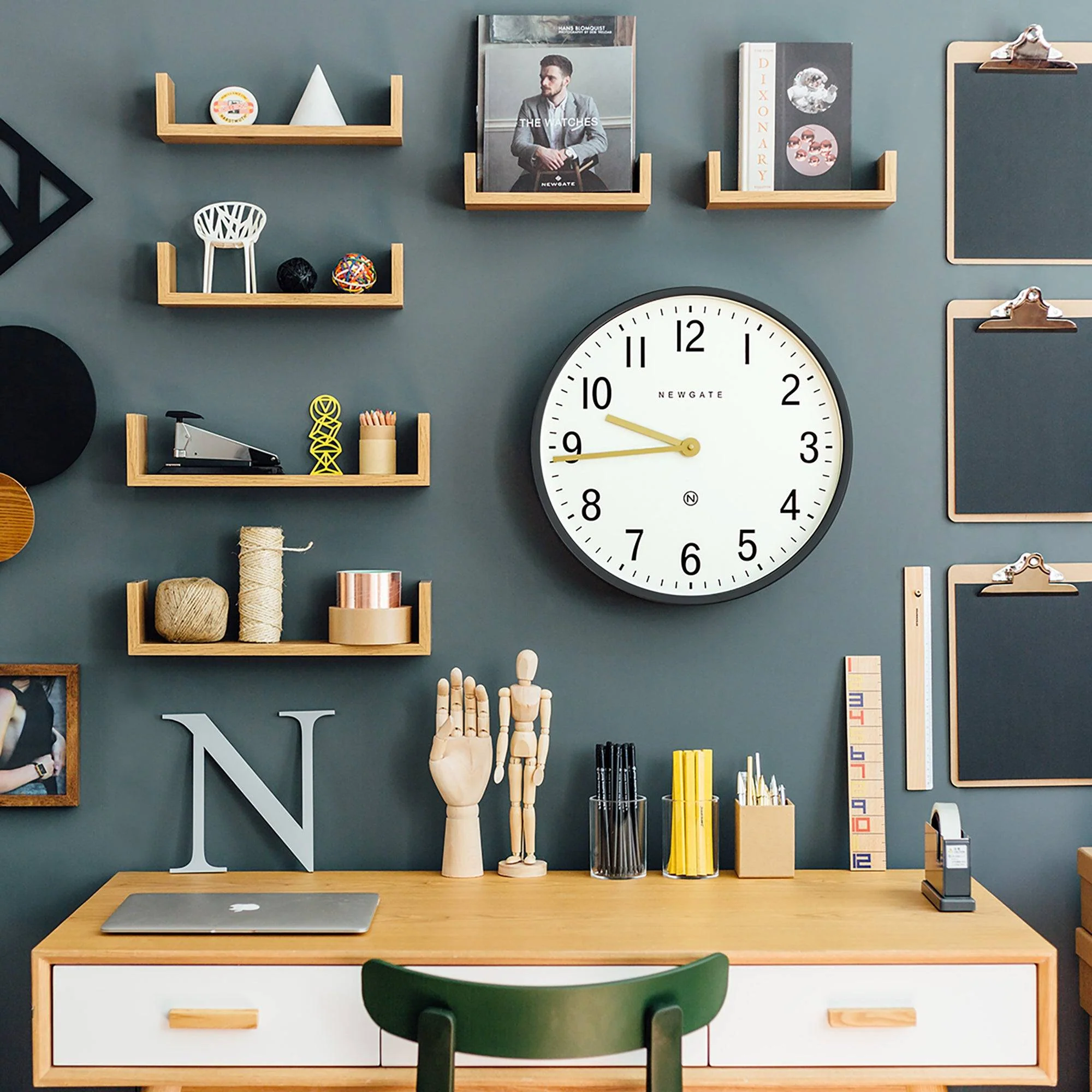 Newgate Mr Edwards wall clock in grey