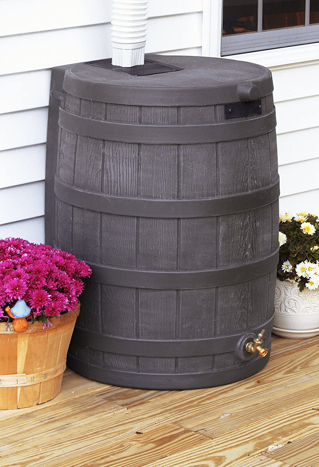 50-Gallon Outdoor Plastic Rain Barrel - Image 7 50-Gallon Outdoor Plastic Rain Barrel - Image 7