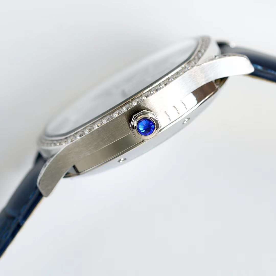 Cartier - Drive de Cartier diamonds in white gold - 40mm smooth(1:1 replica) - Top club