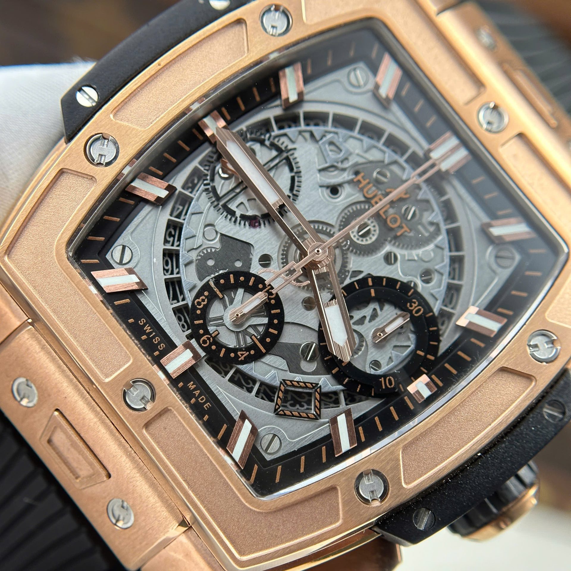 Hublot Spirit Of Big Bang King Gold Replica Watch Dial Gray BBF Factory 42mm - Top club