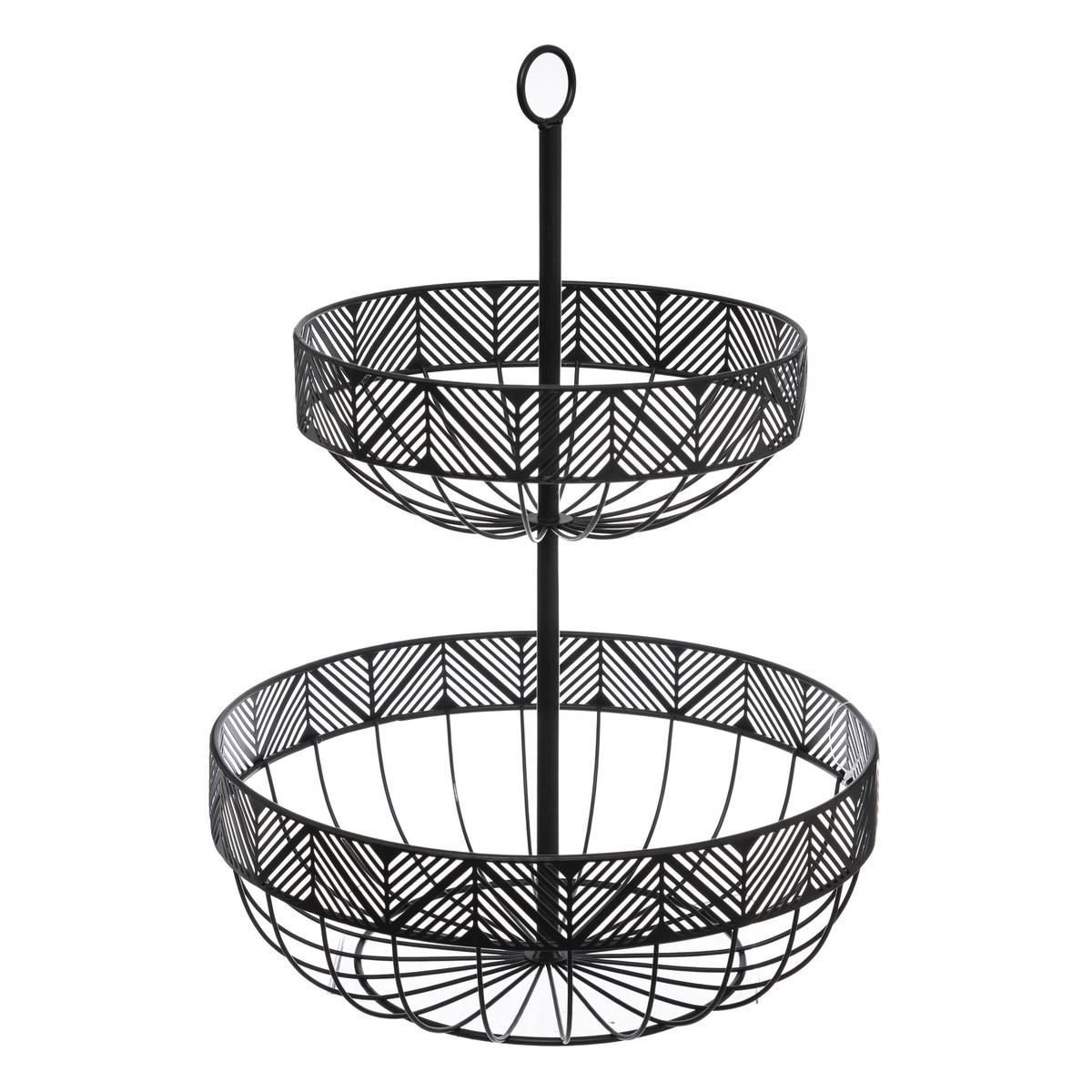Fruit basket "Frise" D.43 cm, Black