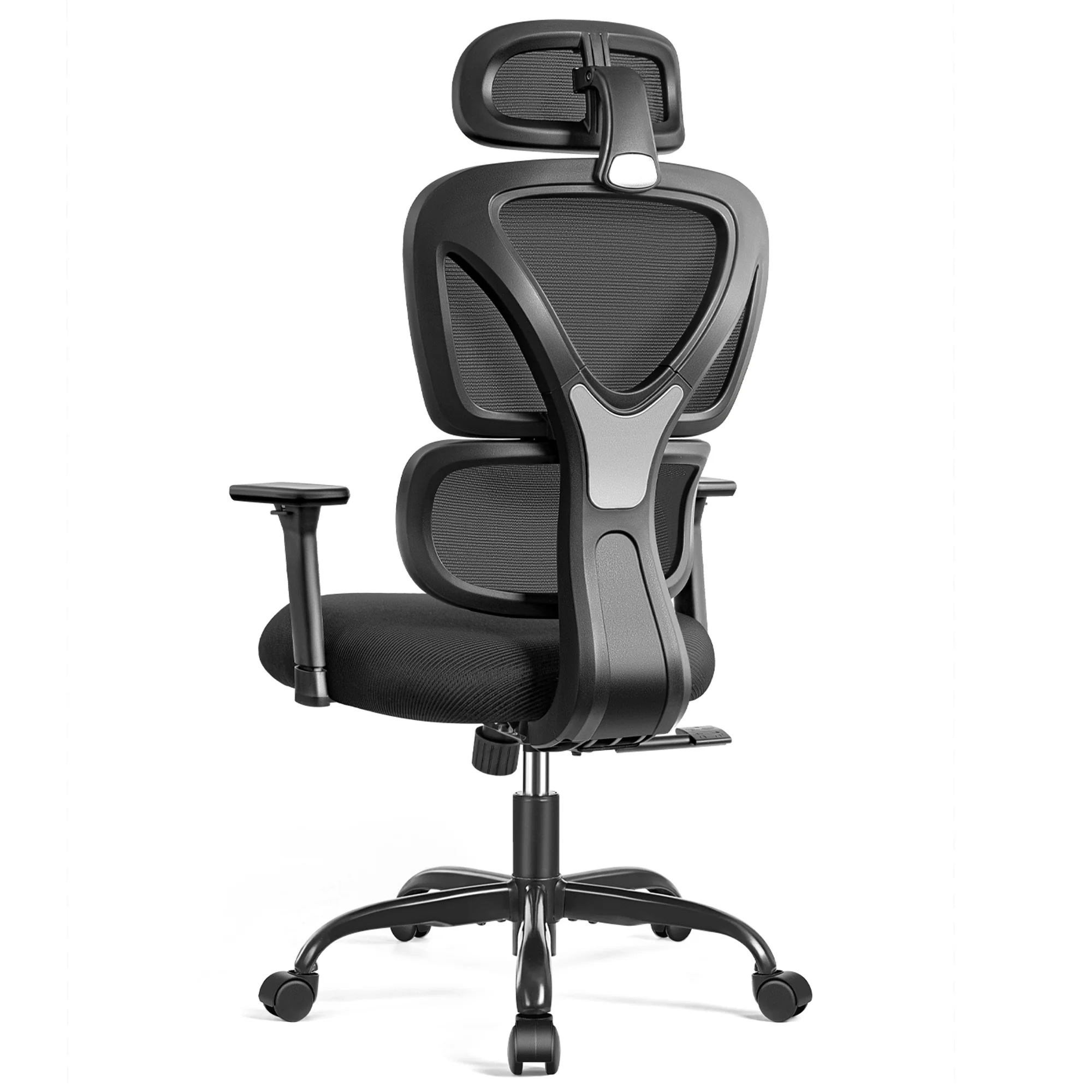 COOLHUT Ergonomic Office Chair, High Back Adjustable Computer Desk Chair with Lumbar Support, 500lb, Black