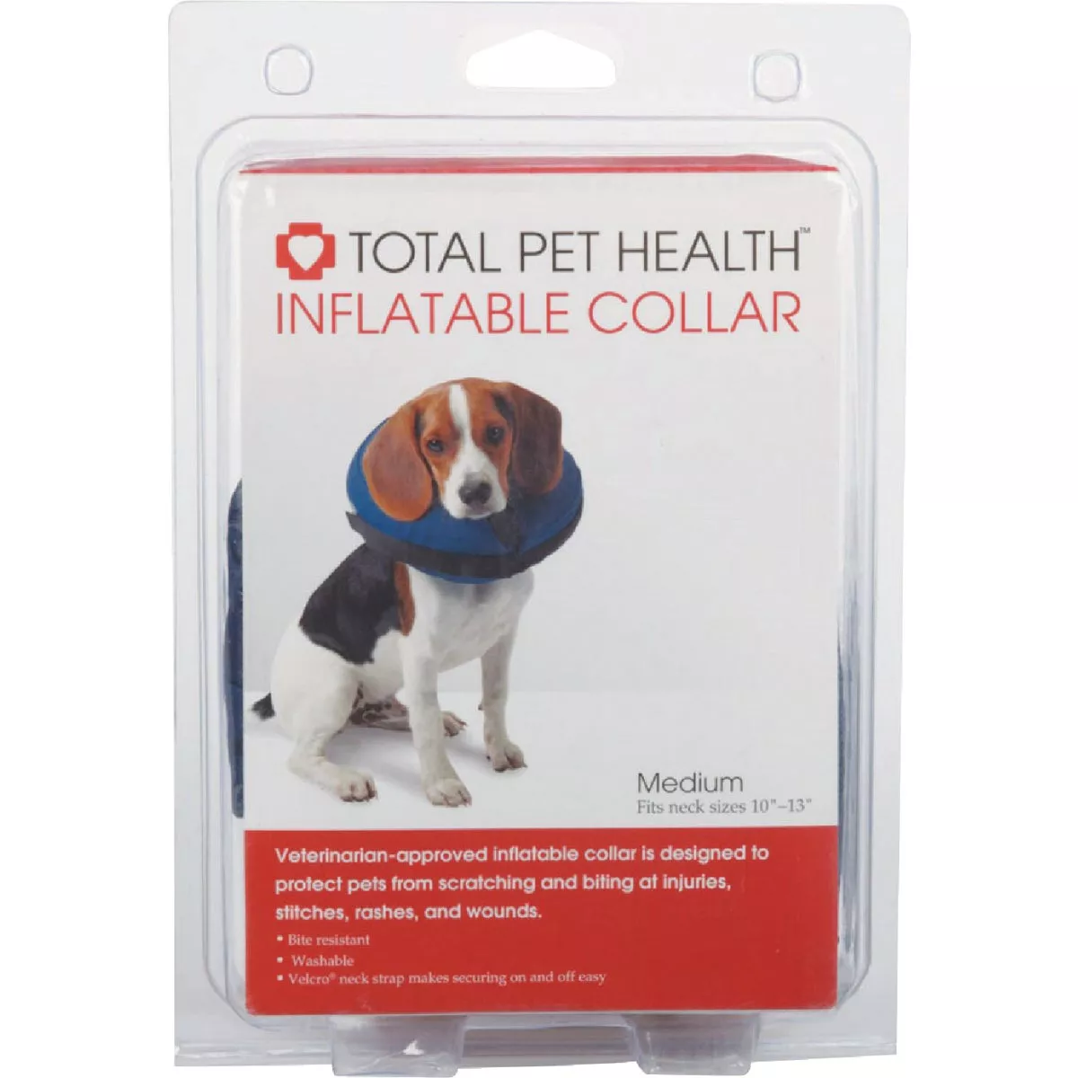 Total Pet Health Medium Blue Inflatable Pet Collar