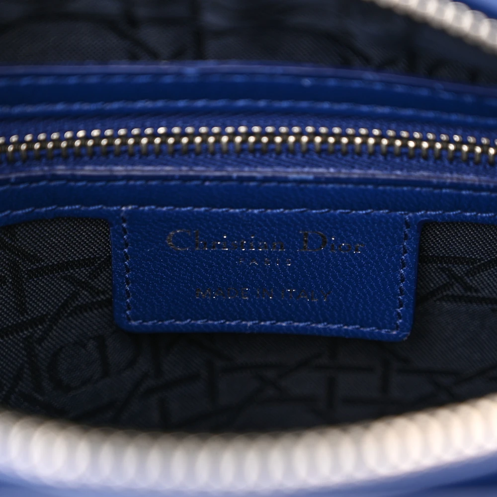 Mirror Quality Replica Dior Lady Bag in Blue Lambskin Leather