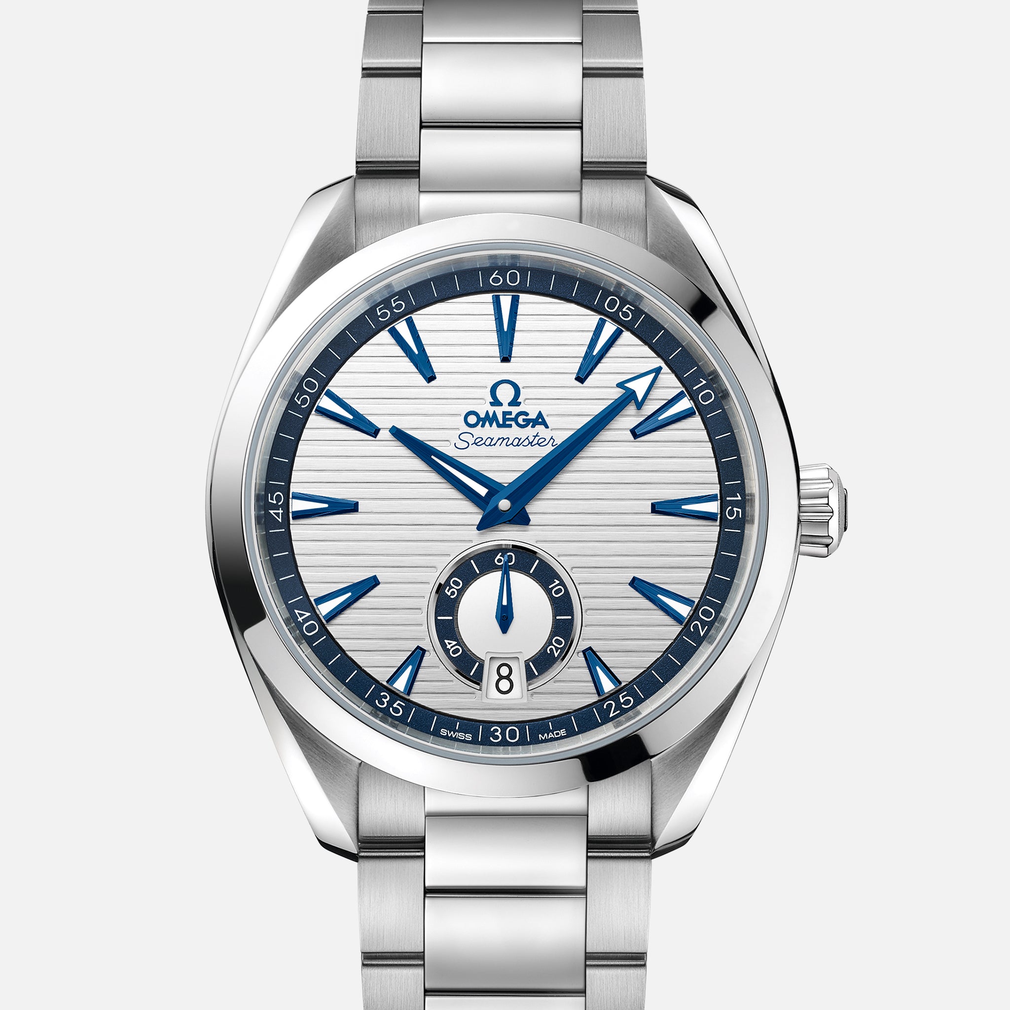 Seamaster Aqua Terra 150M Co?Axial Master Chronometer Small Seconds 41mm Silver Dial On Bracelet(1:1 replica) - Top club