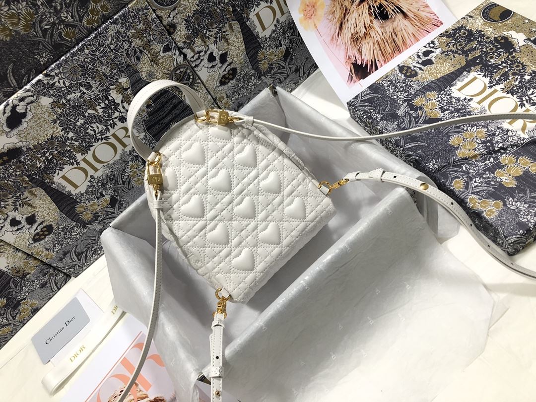 Mini Dior Backpack Heart White/Red Black For Women‎ 8 in/ 21 cm CD1:1High-quality replica