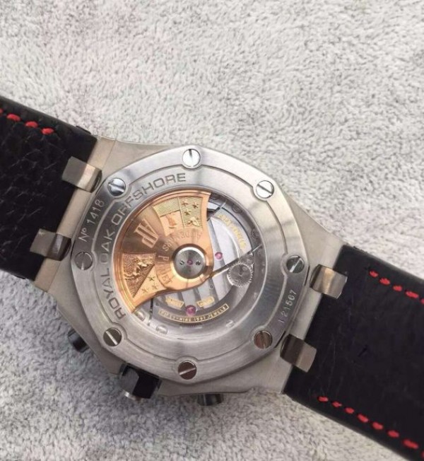 Replica Audemars Piguet JF Royal Oak Offshore Black Theme Black Leather Strap A3126 - Top club