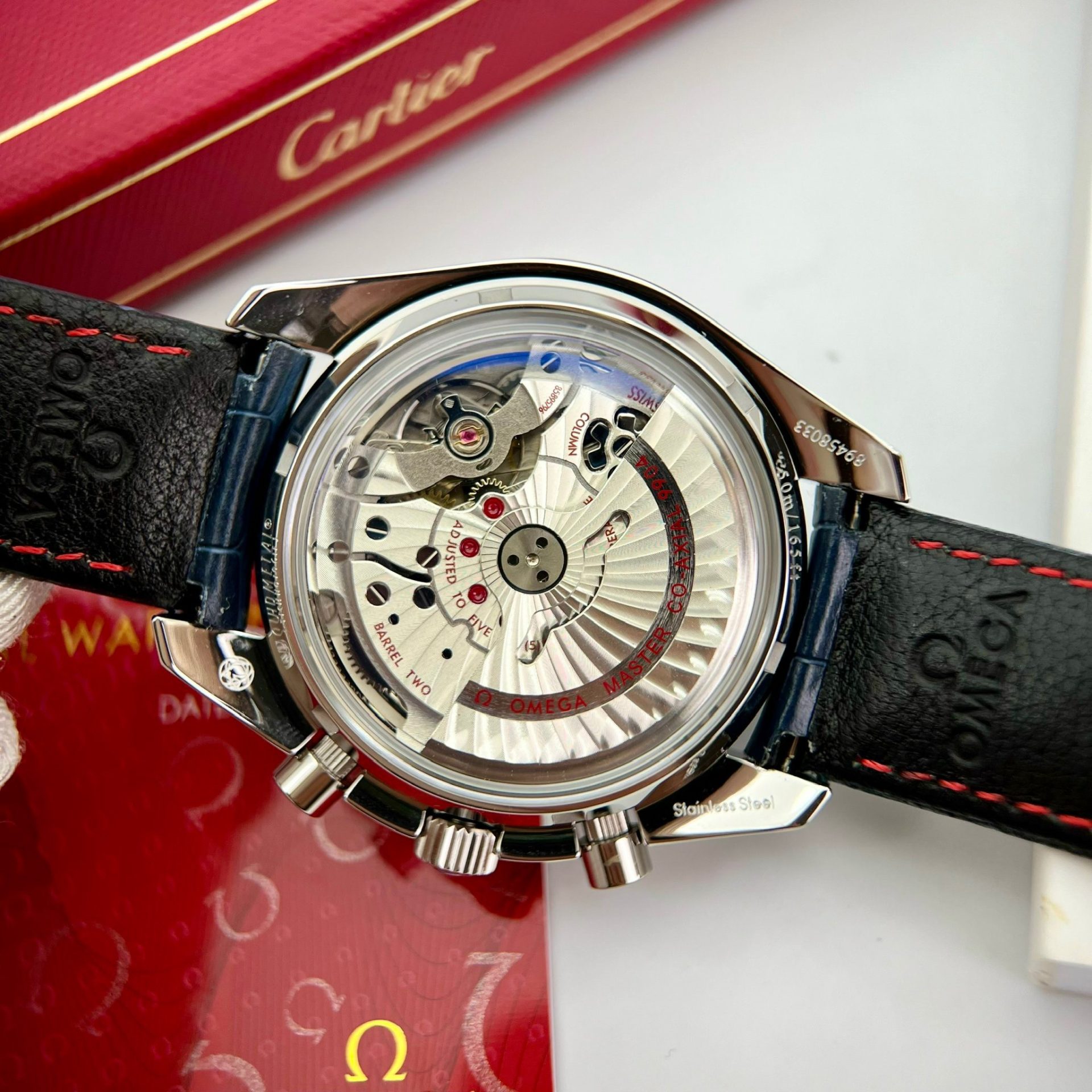 Omega Replica Watch Speedmaster Co-Axial Moonphase Blue Dial 44mm - Top club