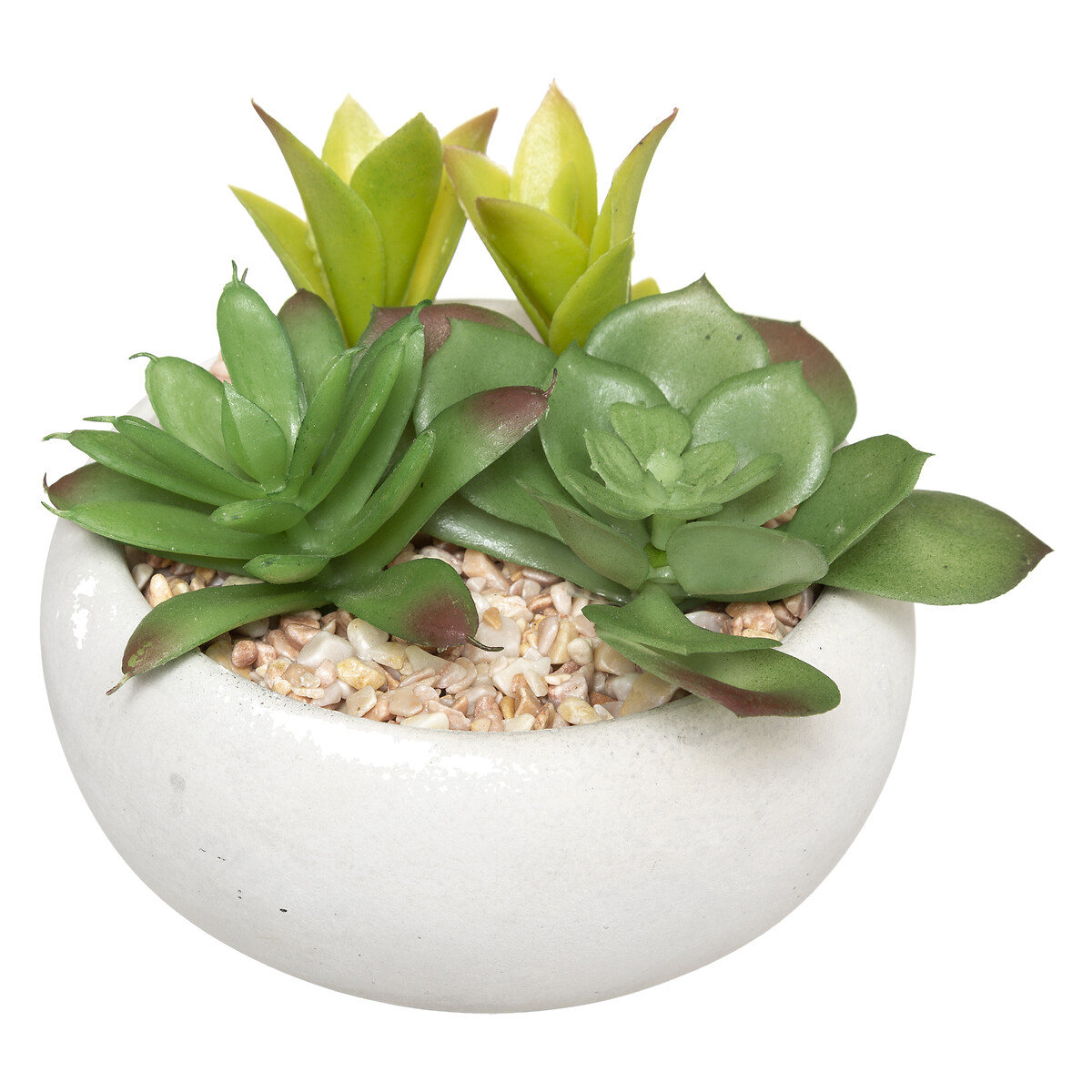 Artificial succulent plant Cement pot, H.10 cm