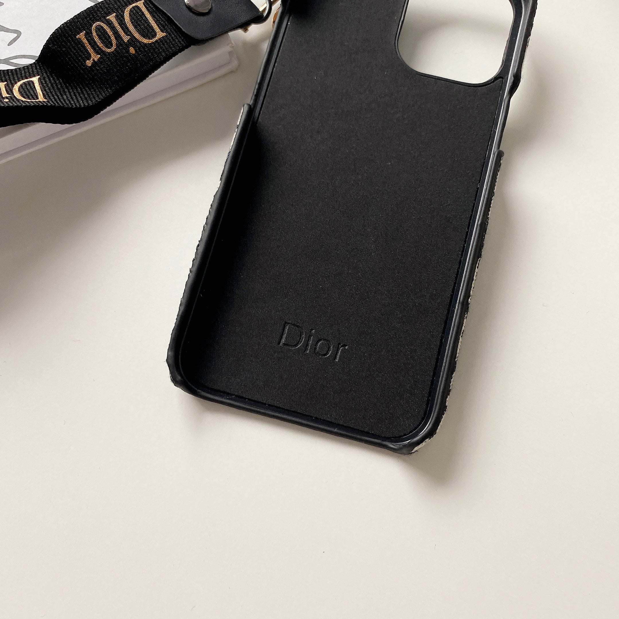 CD iPhone Case With Strap Black-GS240315 - Wholesale & Influencer