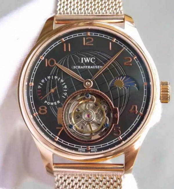 Replica IWC TF Portuguese Tourbillon Moonphase RG Bracelet - Top club