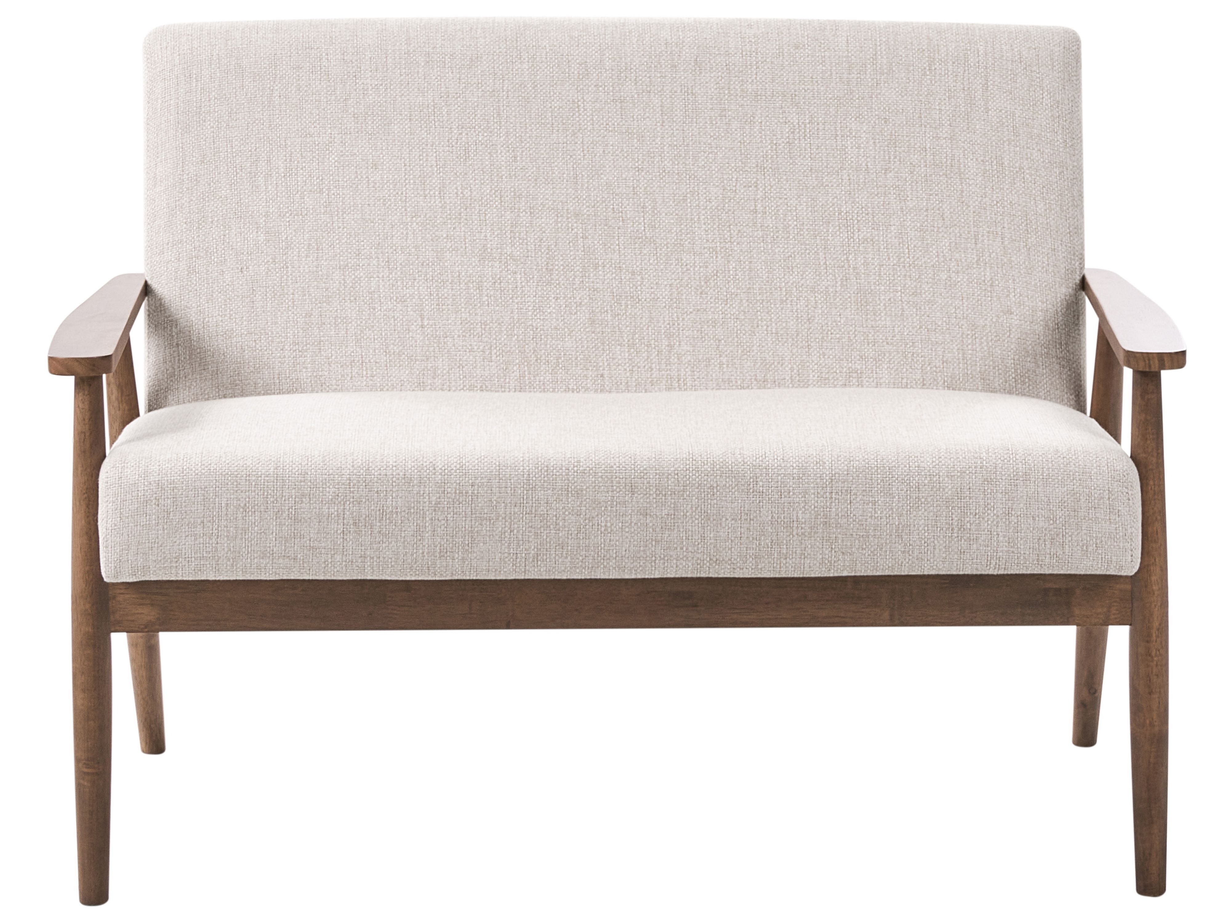 Sofa 2 Seater ESRUM Fabric Dark Brown/ Beige