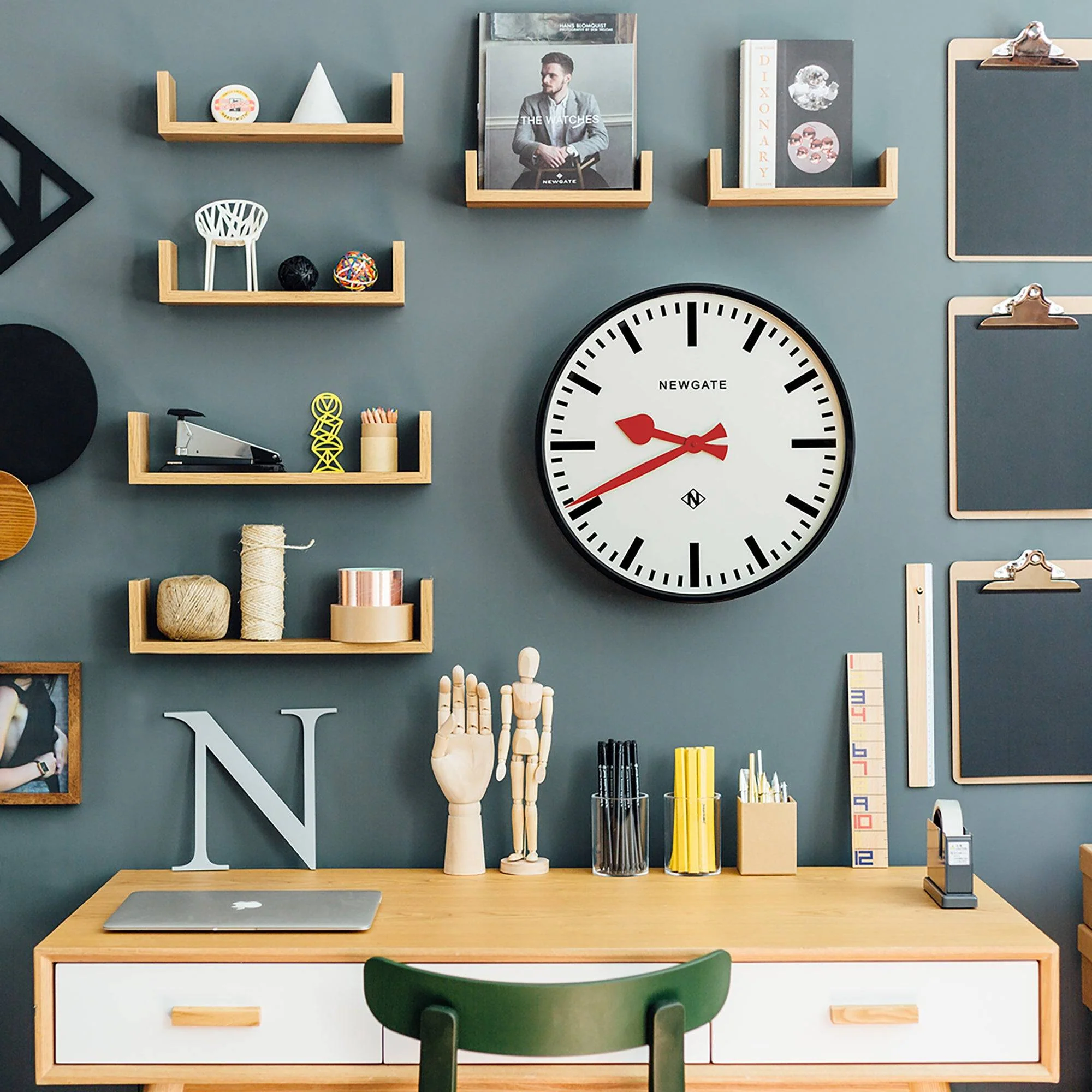 Newgate Putney wall clock in black