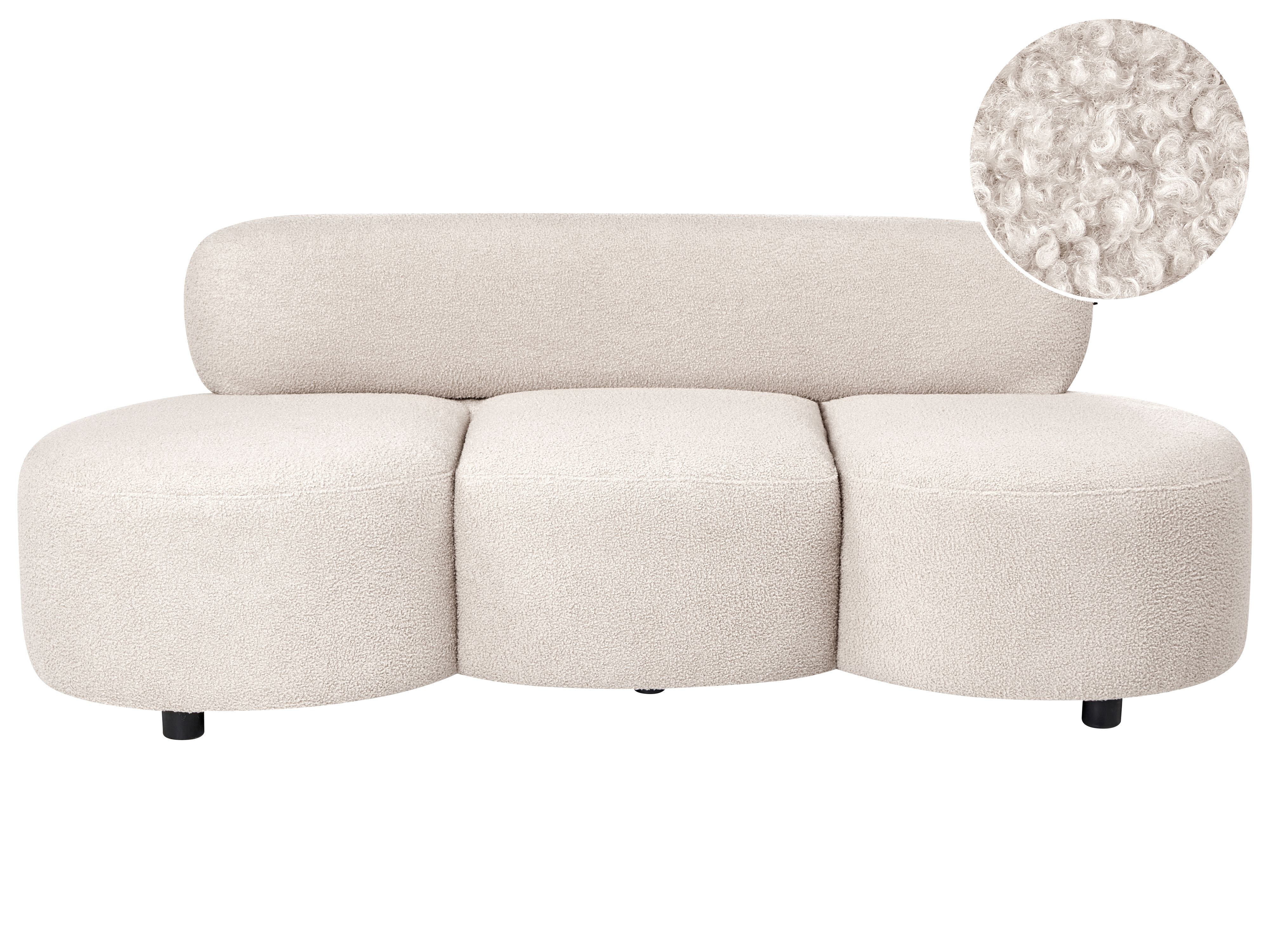 Sofa 3 Seater BLAVAND Boucle Beige