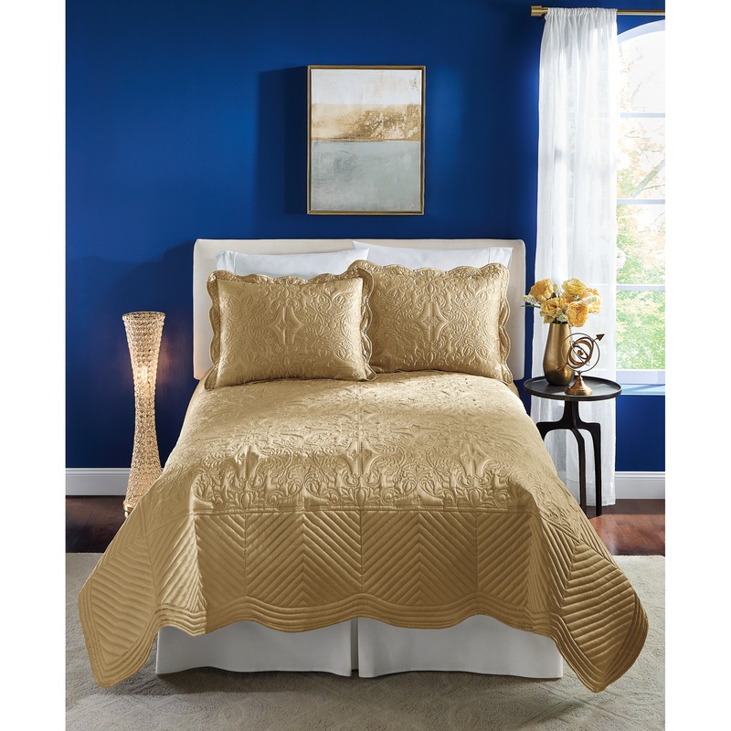 Aurelia Satin Quilt - MIDNIGHT VELVET CATALOG