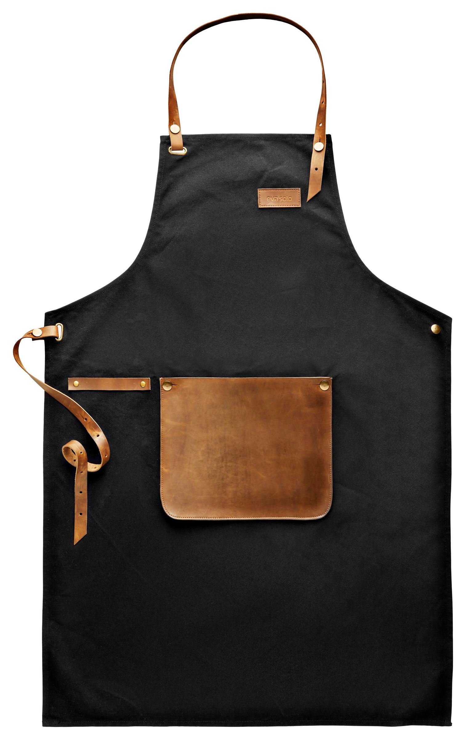 Keukenschort, Canvas en Leder, Zwart - Eva Solo