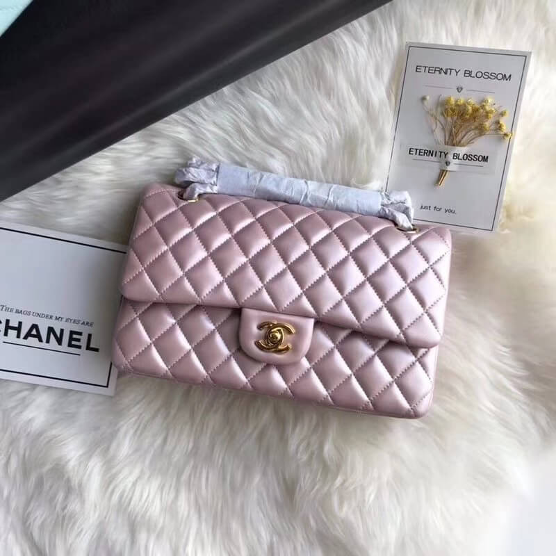 Replica Chanel 1112 Pink Gold Medium Size 2.55 Lambskin Leather Flap Bag1:1High-quality replica