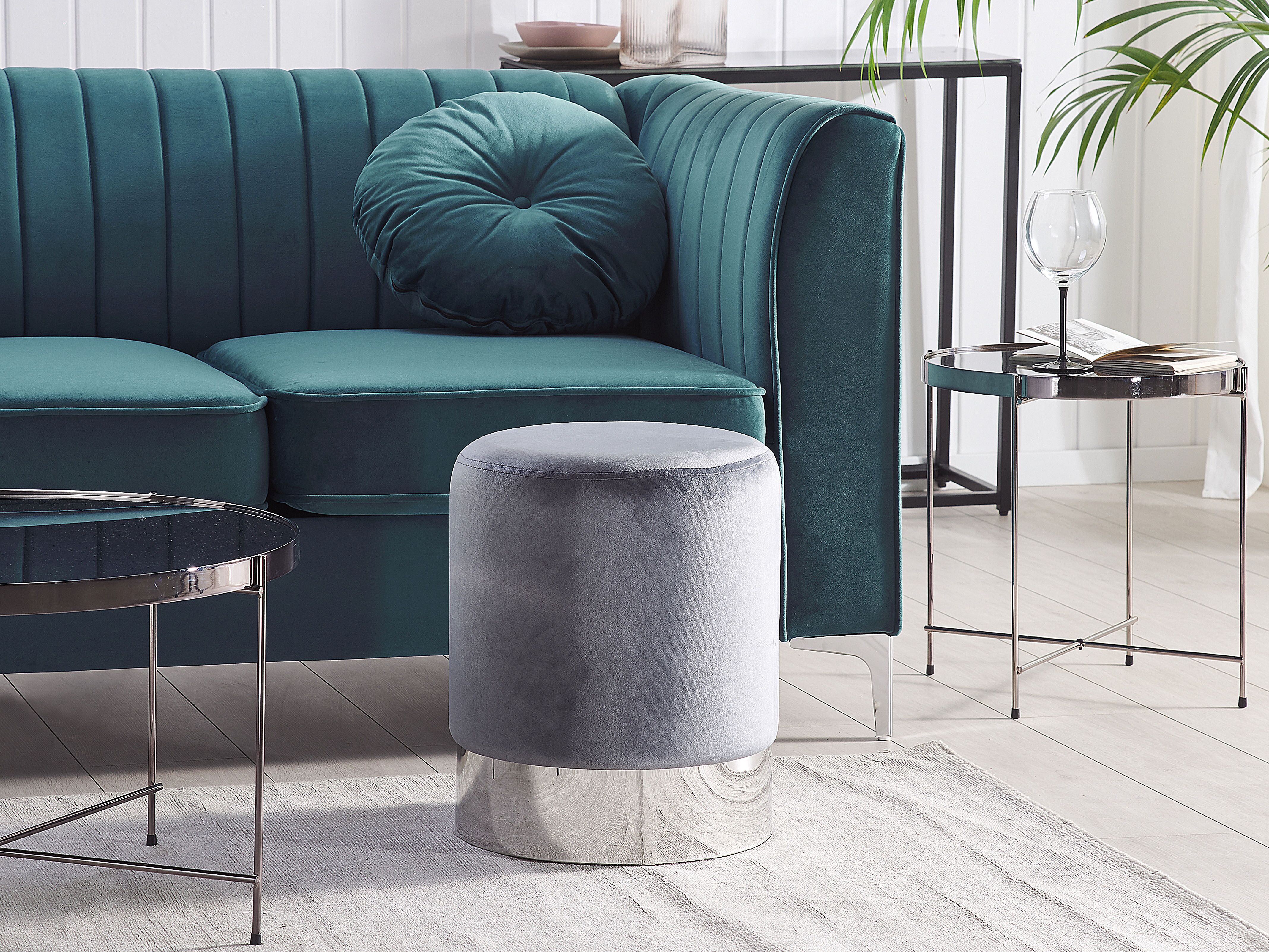 Pouffe BRIGITTE Velvet Grey