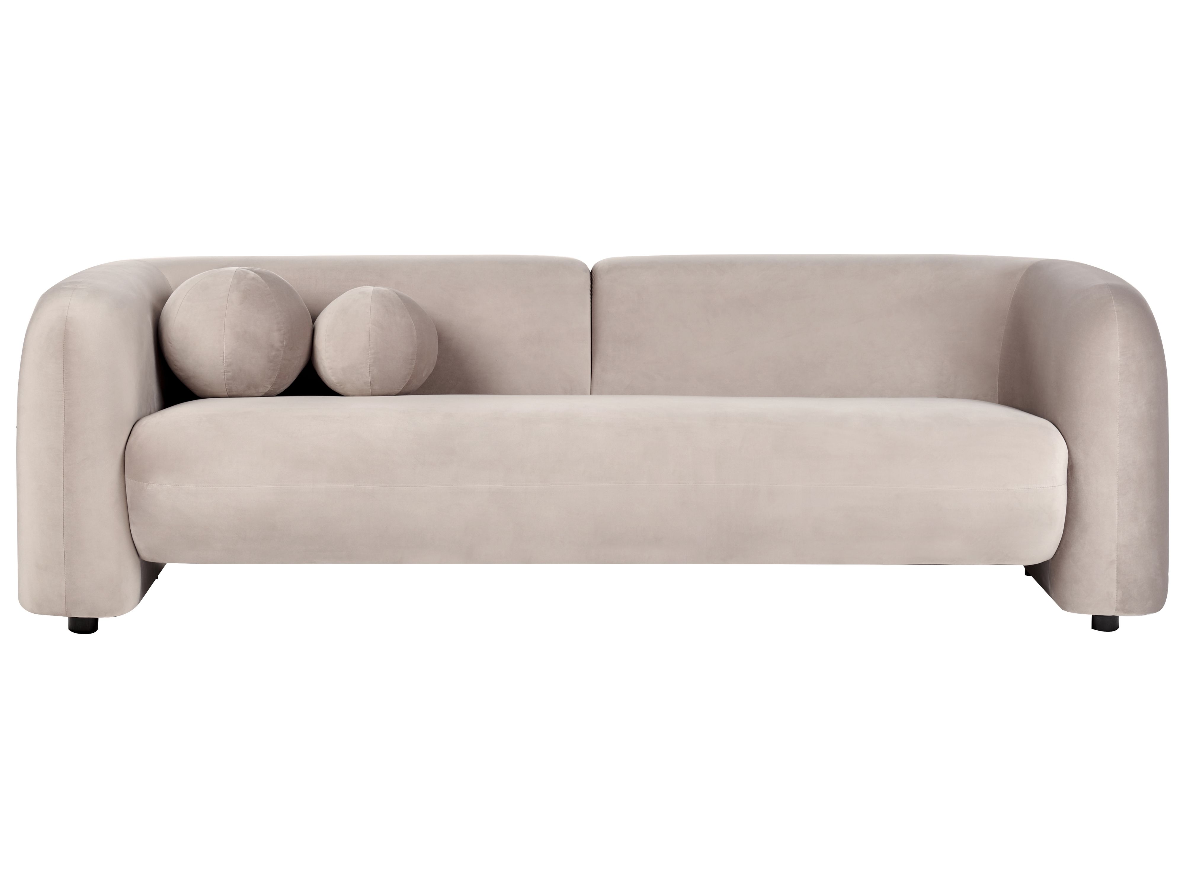 Sofa 3 Seater LEIREN Velvet Taupe