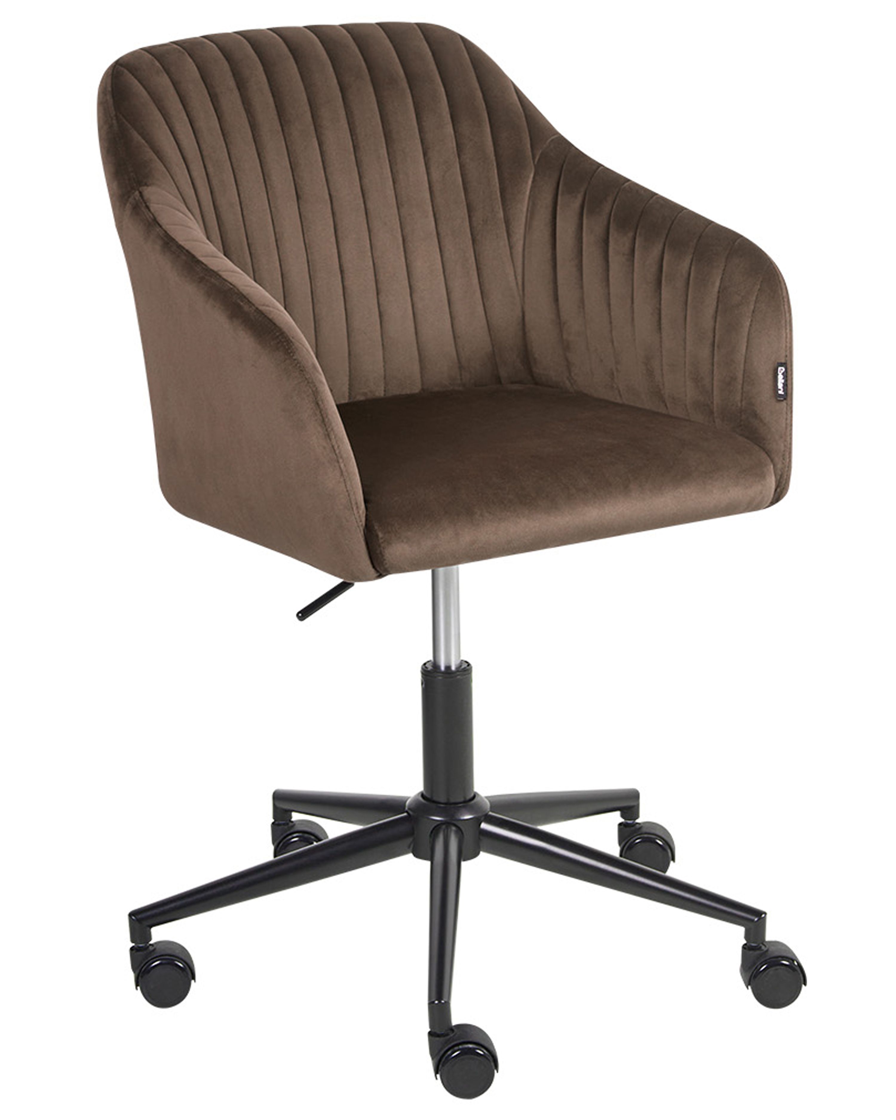 Desk Chair VENICE Velvet Brown