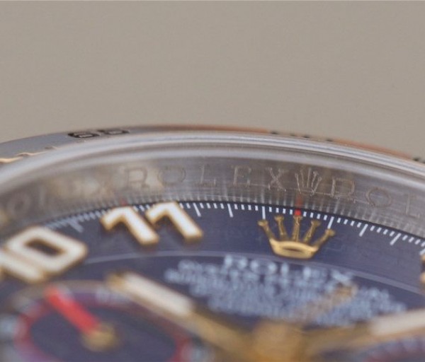 Replica Rolex Daytona 116523 Thick YG Wrapped Blue Dial Numerals Markers SS/YG Bracelet A7750 - Top club