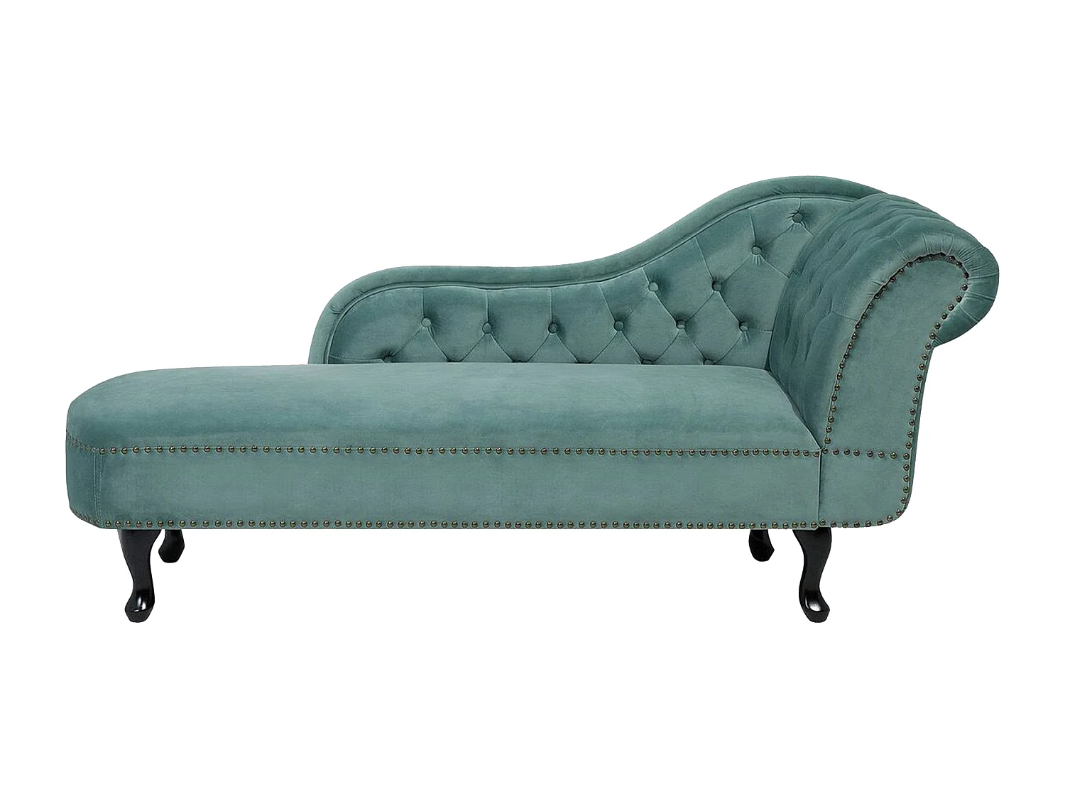 Chaise longue côté droit NIMES Velours Vert menthe