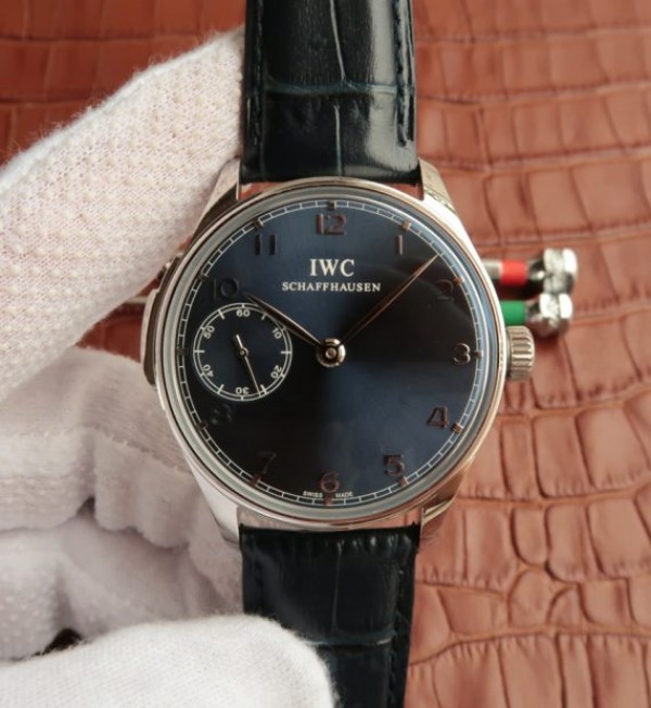 Replica IWC YLF Portuguese IW524205 Blue Dial Leather Strap A95290 - Top club